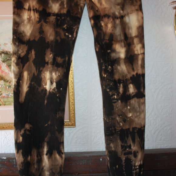 Custom Free People Reverse Tie Dye Button Fly Skinny Jeans 🌵 25 - Picture 13 of 15